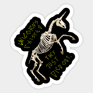 dead unicorn Sticker